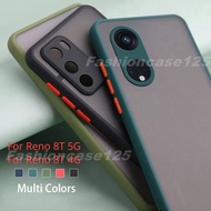 For OPPO Reno8T 5G Reno8 T Reno 8T 8 T 2023 Cover Capas PC+TPU Phone Bumper Armor Shockproof Translucent Matte Case