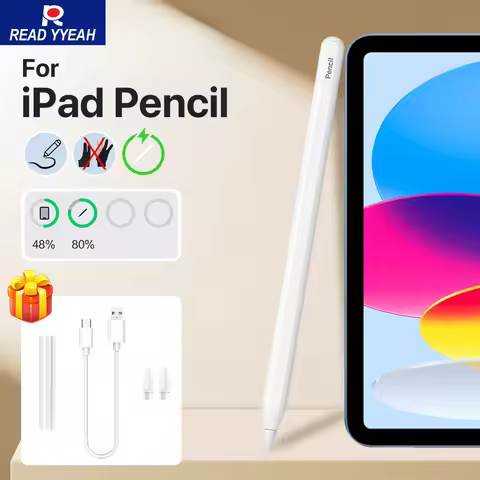 Palm Rejection 2nd Gen iPad Pencil Magnetic Wireless Charging USB-C Fast Charging Stylus for iPad Ai