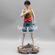 One Piece Bandage Luffy Figure Mourning Ace GK Statue Anime Figure Collectible Model Doll Toys 29cm