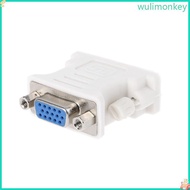 WU DVI D Male To VGA Female Socket Adapter Converter VGA To DVI-D 15 Pin To VGA