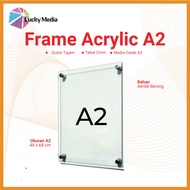 Acrylic Frame A2 Display Poster - A2 Size Acrylic Frame Menu Quality Wall Photo Frame