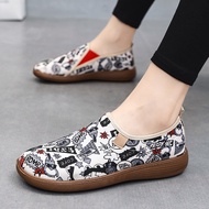 One Yona ย้อนยุคแนวแฟชั่นรองเท้าผู้หญิงสไตล์ญี่ปุ่นรองเท้าผ้าใบแบบลำลองกีฬาศิลปะรองเท้าเดินทางทาสี