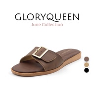 GLORYQUEEN June Collection Women Flat Sandal PU Leather