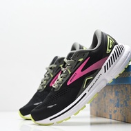 Brooks Adrenaline GTS 23 Cushioning Marathon Nitrogen Jogging Shoes Black Pink