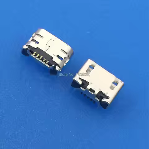 100pc micro USB 5pin jack Ox horn flat edge 7.2*4.85mm plate Female socket Mini connector for Sony V