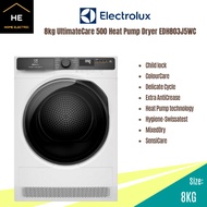 ELECTROLUX 8kg UltimateCare 500 Heat Pump Dryer EDH803J5WC / Pengering Baju