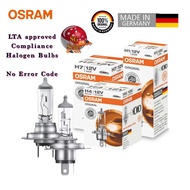 h4, h7, h11, 9005 / hb3, 9006 / hb4 osram original bulb, lta approved and compliance. 12v 55w 3200k hi lo beam