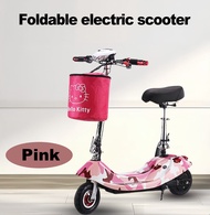 Electric Scooter Adult Seat+Folding Bike Mini Portable Scooter E scooter Adult Kids Skuter Storage Battery Electric Bike