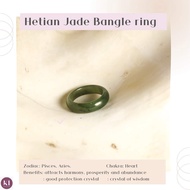 Hetian Jade Natural Stone Bangle Ring
