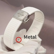 with Metal Pins21mm Silicone Rubber Watchband for Patek 5164A 5167A AQUANAUT Philippe Strap PP Soft 