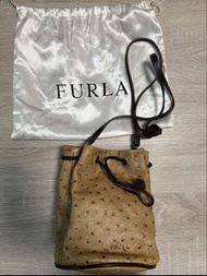 Furla 棕色水桶包