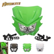 For Kawasaki KLX 250 Headlight Plate 125 150 450 Universal Motorcycle Headlamp H4 Cafe Racer Dirt Bi