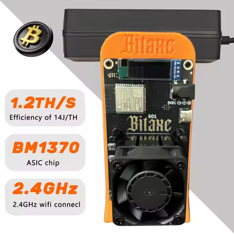 Bitaxe Gamma 601 Bitcoins Miner BM1370 Asic Chip 1.2TH/s Solo Miner 18W/TH Energy Efficiency 2.4G Wi