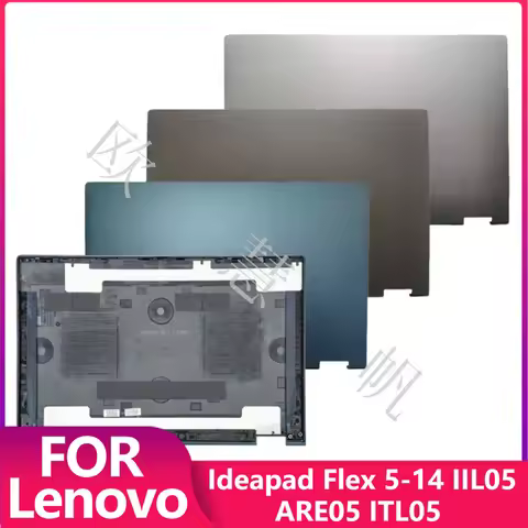 T New LCD Back Cover for Ideapad Flex 5-14 IIL05 ARE05 ITL05 SCB0R75369 SCB0R75366 SCB0R75364 Rear L