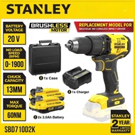 Stanley SBD710D2K-B1 Cordless Brushless Drill Driver 20V Comes With 2x 2.0Ah Battery & 1x Charger