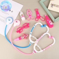 thewoodfameing 7Pcs Kids Play Doctor Game Early Educational Toys Pretend Doctors Kit Child Stethosco