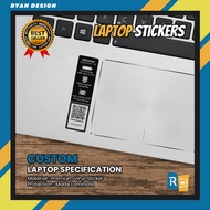 Laptop Logo Sticker Lenovo Ideapad Slim 5i Laptop Features Specifications Sticker (Unofficial)