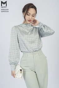 Áo sơ mi dài tay cổ 3F nhún vai - mmoutfit