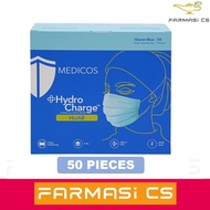 Medicos HydroCharge Surgical Face Mask HIJAB (Glacier Blue) 50 Pieces [ 4 PLY, Headloop, Muslimah Bertudung, Ultrasoft]