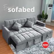 [NEW LAUNCH - Free 2 Pillow] 3 Seater Sofa Set L Shape Sofa Multifunctional Sofa Bed Storage Box Velvet Fabric Sofa