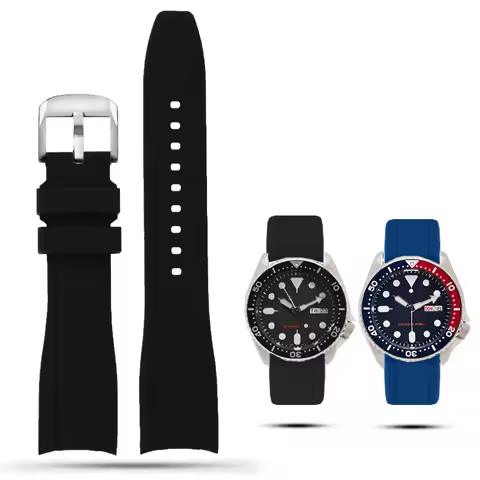 20mm 22mm silicone watch strap for Seiko 5 Rolex Casio Citizen Curved End watchband 21mm 24mm Bracel