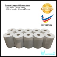 80x60 Thermal Receipt Paper Roll 80mmx60mm 10 rolls