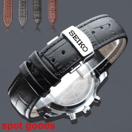 Watch strap Seiko watch strap butterfly buckle watch strap genuine leather men's and women's watch s
