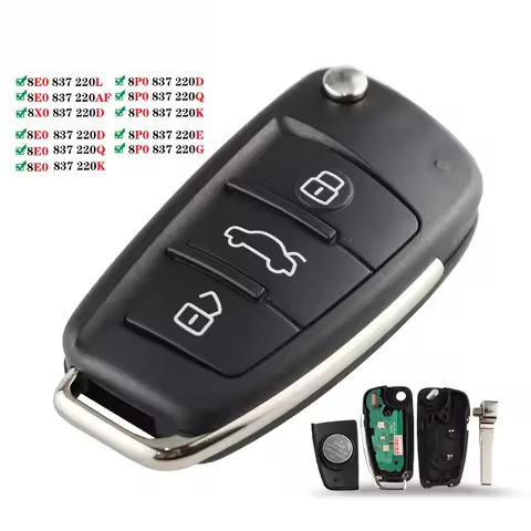 315/433Mhz Remote Car Key For Audi Q7 B7 Q3 A3 TT A2 A8 A6 A6L A4 S5 C5 C6 B6 A4L A5 Q5 S RS S18X083