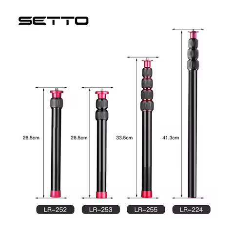 Gimbal Tripod Extension Pole Rod Aluminum Alloy 1/4" 3/8" Screw for Smartphone Gimbal Stabilizer Zhi