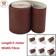 QC 1Roll 5M 80-600 Grit Emery Cloth Roll Polishing Sandpaper For Grinding Tools