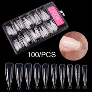 100Pcs Nail Forms Art Tools for UV Gel Quickly Building Extension Forms Top Forms Dual Forms Top For