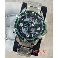 HD3161 HUNTER DIAMOND JAM ANALOG DIGITAL + JAM TANGAN LELAKI
