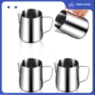 DBM.HOME-4 PCS Milk Frothing Pitcher Espresso Steaming Pitchers Silver 12 Oz Milk Frother Cup Milk F