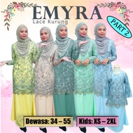 [Size 34-52] PART 2 * 4488 / EMYRA LACE KURUNG. Baju Kurung Plussize. Baju Kurung Sedondon IbuAnak