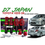 TOYOTA VIOS NCP93 2007-2013 ADJUSTABLE D7 JAPAN HI LOW BODY SHIFT ABSORBER SPRING