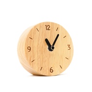 The Wood's Tale นาฬิกาตั้งโต๊ะ เดินเงียบ นาฬิกาไม้ ROUND TABLE CLOCK จากไม้แท้ธรรมชาติ