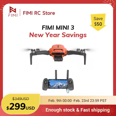 FIMI MINI 3 Camere drone 4K 60fps 9km range 3-axis Gimbal 249g Ultralight design AI Super Night Vide