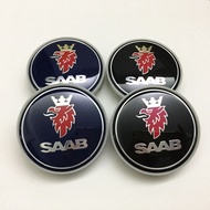 4 Pieces 63MM Sabo SAA B Hub Center Cover SAAB Modified Car Hub Center Cover
