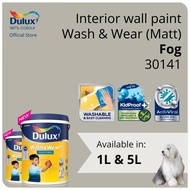 Dulux Interior Wall Paint - Fog (30141) (Washable / KidProof / Anti-Viral) (Wash &amp; Wear Matt) - 1L / 5L