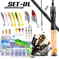 เซ็ทคันสปิน UL พร้อมตก ระยะ1.5M-1.98M พร้อมรอกGT-1เบอร์1000 5.2:1 เเรงดึง สูงสุด 10-18 kg.  พร้อมเหย