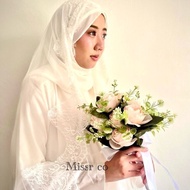 Veil Nikah Veil Pengantin Rose Veil offwhite