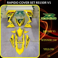 RAPIDO COVER SET RS150R/RS150 V1 WINNER 150 (13) YELLOW (STICKER TANAM/AIRBRUSH) COVERSET