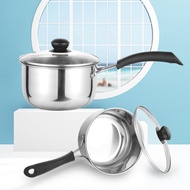 ST- Stainless Steel Milk Pot Hot Milk Pot Non-Stick Pan Household Complementary Food Small Pot Mini Instant Noodles Sma