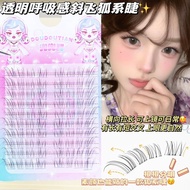 🍒正品现货🍒DOUDOUTIAN False Eyelashes 兜兜甜透明呼吸感斜飞假睫毛 Cool Mommy Style Light Messy Eyelashes
