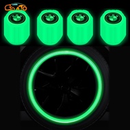 GTIOATO 4PCS Luminous Car Tire Valve Cap Motorcycle Bike Tire Wheel Rims Valve Stem Cover Caps For B