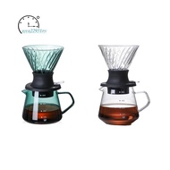 600ML Immersion Dripper Switch Glass for V60 Pour over Coffee Maker V Shape Drip Coffee Dripper and Filters