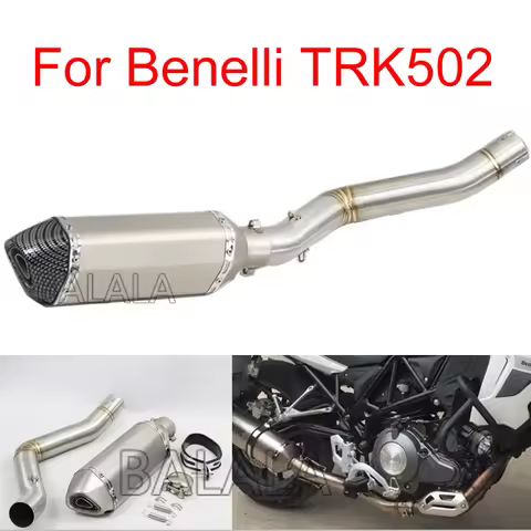 Motorcycle Full System Slip On Exhaust Tube Modified Middle Pipe With Fried Street Muffler DB Killer