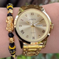 dainty watch smart watch [Big Gold Watch] Dual Calendar Watch Men's Automatic Mechanical Watch High-