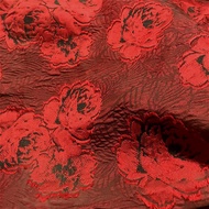 Vải Jacquard dệt hoa văn tối màu thanh lịch cắt hoa vải gió tự làm váy thủ công 1 mét