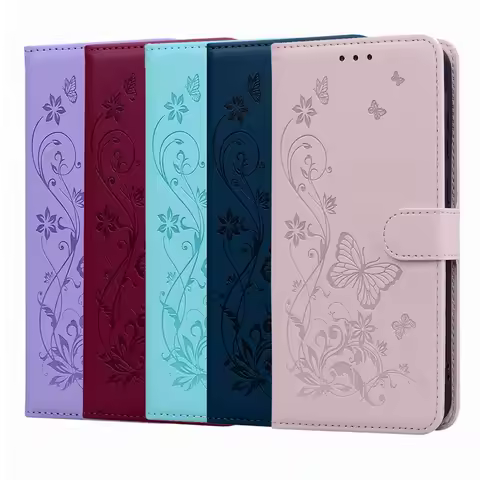 Butterfly Leather Flip Phone Case For OPPO Reno 15F 15 A6 A6X A5X A53S A53 Realme 15T 16 Pro Plus 5G